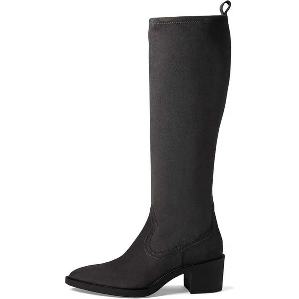 $598 La Canadienne Paton Western Boot Waterproof Suede Knee High Grey Heel 35.5 - Picture 3 of 16